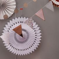 Lot de 8 rosaces papier 50 cm Blanc