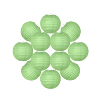 Lot de 12 Boules Japonaises Vert Sauge 20 cm
