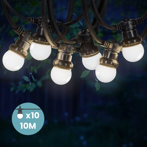 Guirlande Guinguette IP65 10m 10 bulbes Blancs
