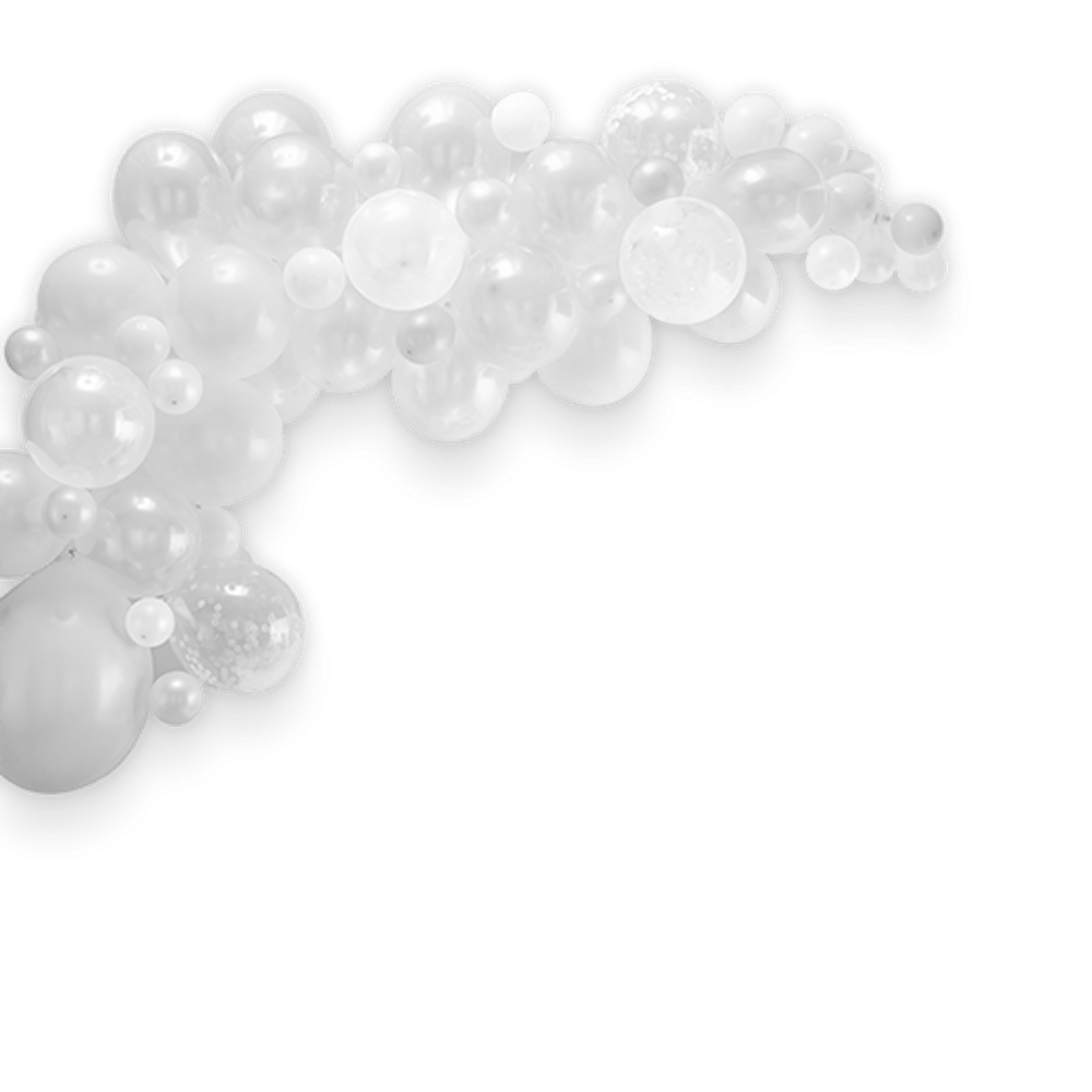 Arche De Ballon Latex Blanc x70