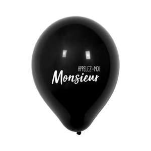 Ballon Mariage "Appelez-moi Monsieur" Noir