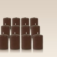 Pack de 12 bougies votives Cappuccino 5x7cm