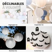 Lot de 12 Boules Japonaises Bleu Ciel 30 cm