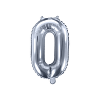 Ballon Chiffre 0 Argent 35 cm