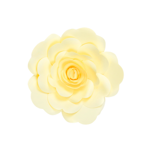 Fleur En Papier Rose Jaune Pâle 20 cm
