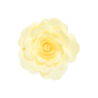Fleur En Papier Rose Jaune Pâle 20 cm