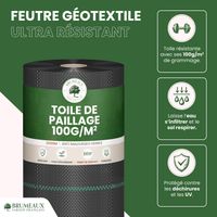 Toile de Paillage 2x50M 100g/m²