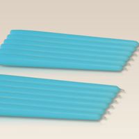 Pack de 12 chandelles Bleu turquoise 23x25cm