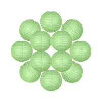 Lot de 12 Boules Japonaises Vert Sauge 30 cm