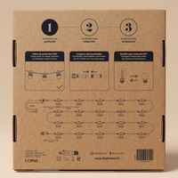 Guirlande Guinguette Noire IP65 10M 20 Douilles pour Ampoules E27