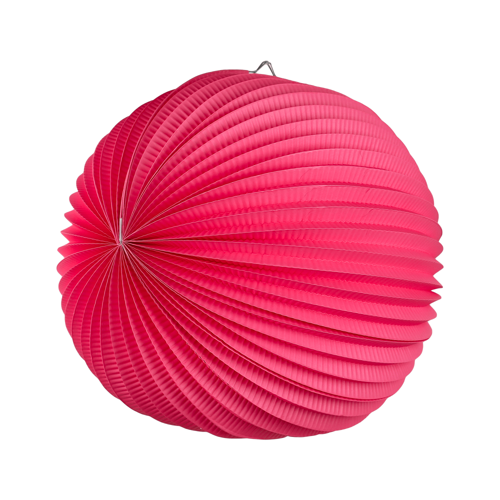 Lot de 6 lampions ronds 36 cm Fuchsia