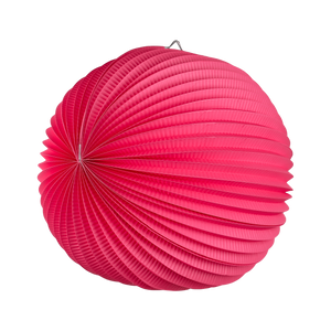 Lot de 6 lampions ronds 36 cm Fuchsia