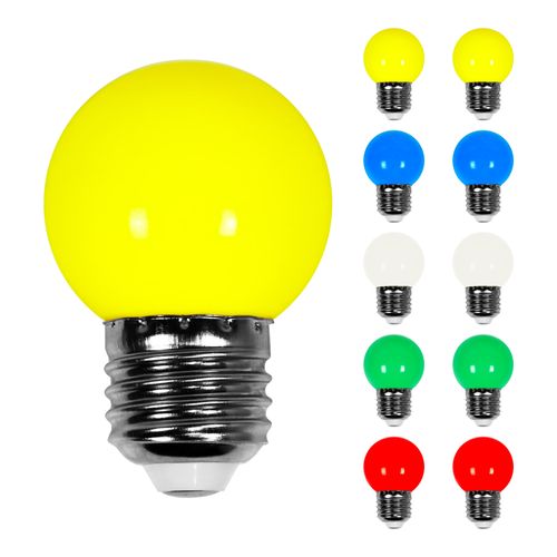 Lot de 10 Ampoules Guirlande Guinguette Led E27 Multicolores