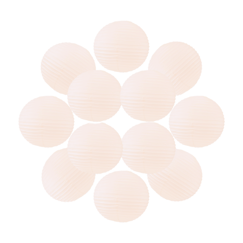 Lot de 12 Boules Japonaises Rose Saumon 40 cm