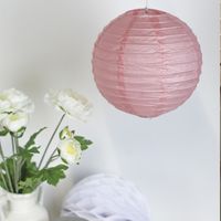 Lot de 12 Boules Japonaises Rose Blush 30 cm