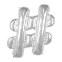 Ballon Lettre Hashtag Argent 90 cm