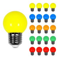 Lot de 20 Ampoules Guirlande Guinguette Led E27 Multicolores