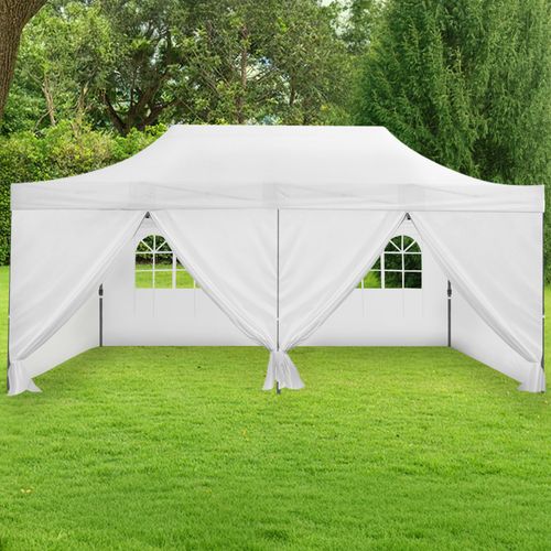 Tente Pliable 3x6m imperméable 320 g/m2 Blanche + 6 Parois