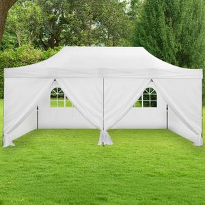 Tente Pliable 3x6m imperméable 320 g/m2 Blanche + 6 Parois