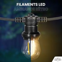 Lot 10 Ampoules Led Filament Transparentes E27 Dimmables