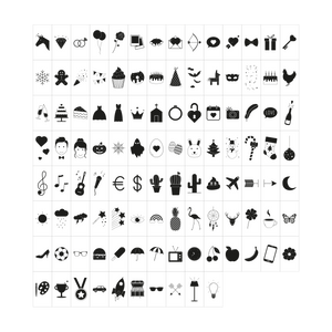 Set de Symboles Noir pour LightBox