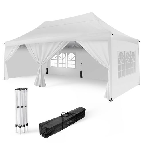 Tente Pliable 3x6m 160 g/m2 Blanche + 6 Parois 