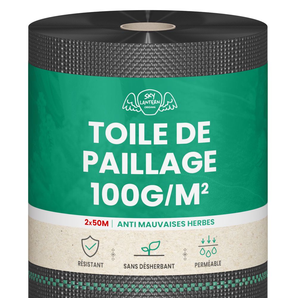 Toile de Paillage 2x50M 100g/m²