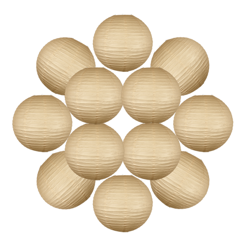 Lot de 12 Boules Japonaises Sable 50 cm