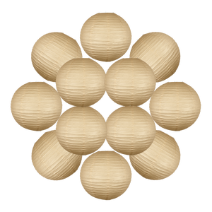 Lot de 12 Boules Japonaises Sable 50 cm