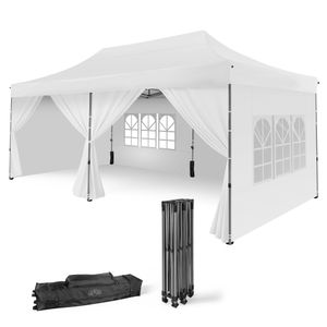 Tente Pliable 3x6m imperméable 320 g/m2 Blanche + 6 Parois