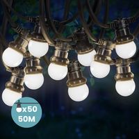 Kit Guirlande Guinguette 50m IP 65 Blanche