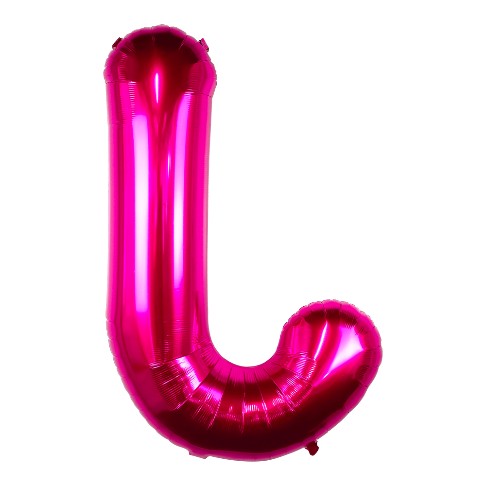 Ballon Lettre J Fuchsia 90 cm