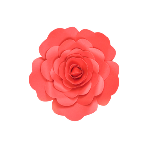Fleur En Papier Rose Rouge 20 cm