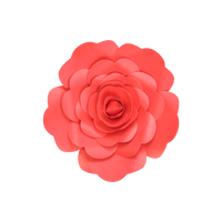 Fleur En Papier Rose Rouge 20 cm