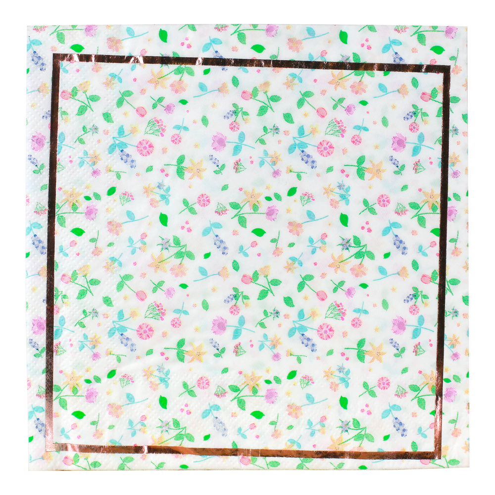 Serviettes Papier Fleuri x25