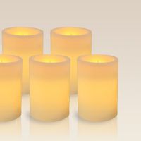 Pack de 5 bougies pilier LED Ivoire 7x10cm