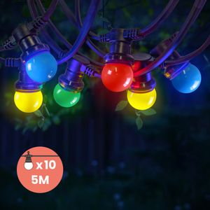Guirlande Guinguette IP65 5M 10 Bulbes Multicolores