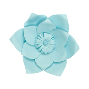Fleur En Papier Clématite Turquoise 30 cm