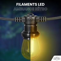 Guirlande Guinguette Filament Espagne 10M LED 10 Bulbes