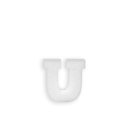 Lettre U en Polystyrène 10cm