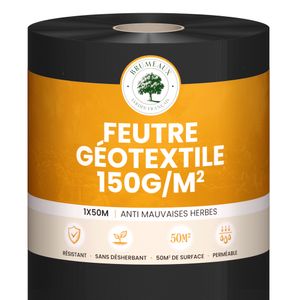Feutre géotextile non tissé de 50m² Épaisseur 150g/m²