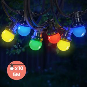Guirlande Guinguette IP65 5M 10 Bulbes Multicolores