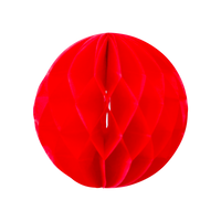 Boule chinoise alvéolée 20 cm Rouge