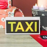 Façade TAXI Noir PVC pour Boite Lumineuse
