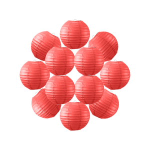 Lot de 12 Boules Japonaises Rouge 20 cm