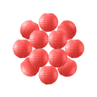 Lot de 12 Boules Japonaises Rouge 20 cm