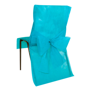 Housse de Chaise avec nœud Turquoise x10