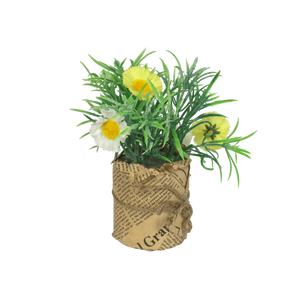 Sachet À Fleur Fausse fleur Jutte Jaune et Blanc