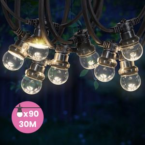 Guirlande Guinguette IP65 30M 90 Bulbes Transparents Dimmables
