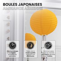 Lot de 12 Boules Japonaises Orange 10 cm